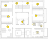 Coworking floorplan layout